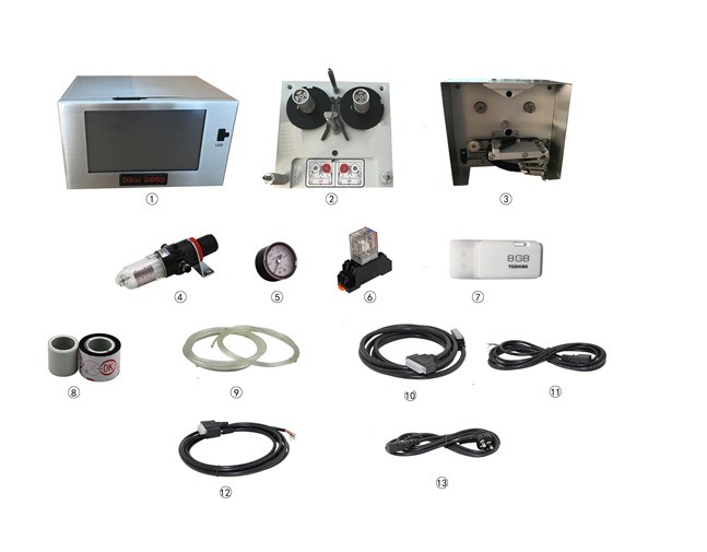Surimprimante automatique de transfert thermique DIKAI D05S avec une surface d'impression maximale de 53 mm*150 mm et une alimentation en air de 6 bar/90 psi